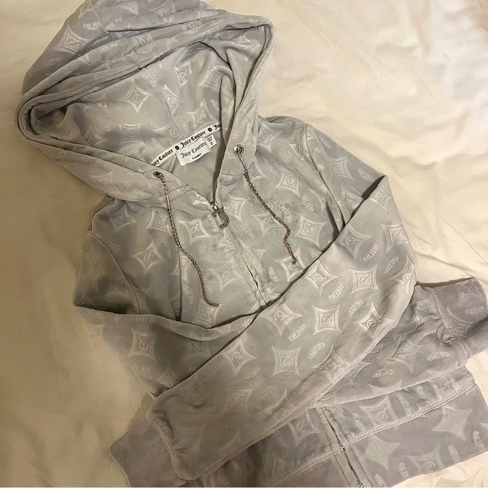 Silver Y2K Juicy Couture Full Zip Jacket Almost New (never worn)